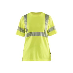 BLAKLADER 35022537 Women's Hi vis T shirt Hi Vis Reflective Short Sleeve Work T-Shirt WOMEN - 55% Polyester
