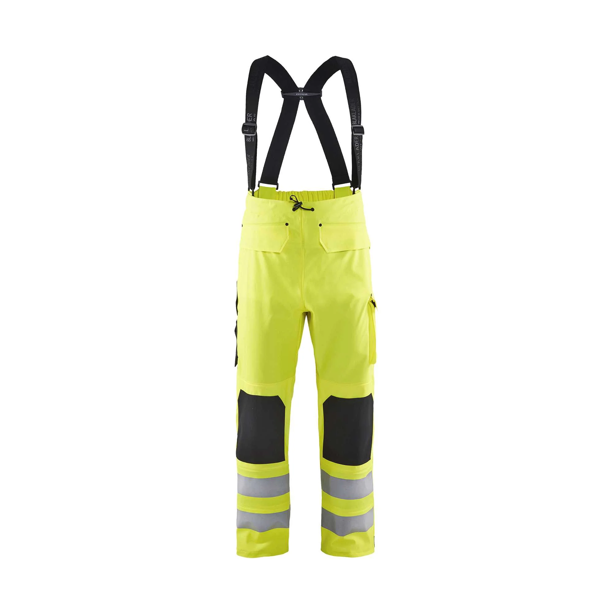 BLAKLADER 13022003 Rain Trousers Hi Vis LEVEL 2 Hi Vis Reflective Work Trousers Men - Waterproof – Image 2