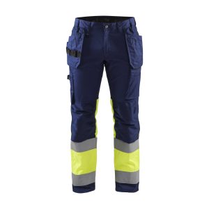 BLAKLADER 15581811 | Hi Vis trousers with stretch Hi Vis Reflective Work Trousers Men - stretch fabric