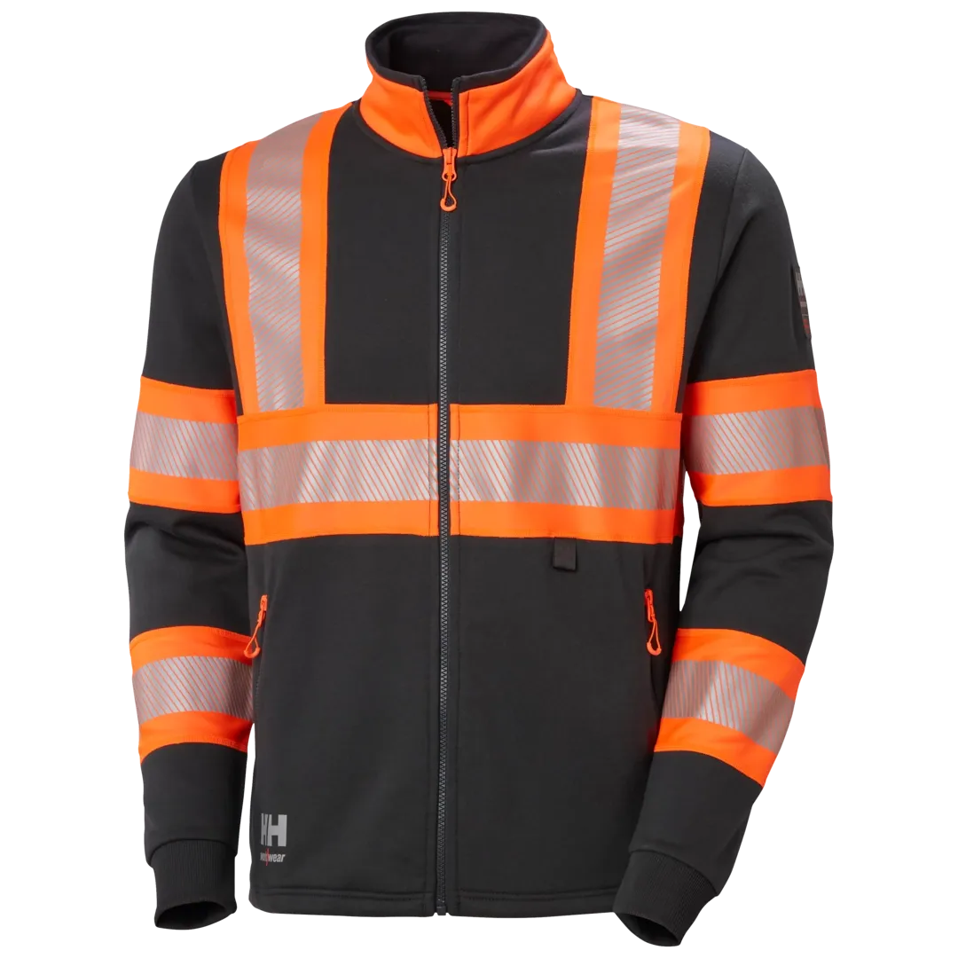 HELLY HANSEN ICU ZIP SWEATSHIRT 79274 Hi Vis Reflective Work Sweatshirt MEN - YKK Zippers – Image 2