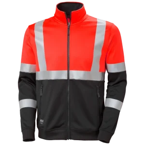 HELLY HANSEN ADDVIS ZIP SWEATSHIRT CLASS 1 79258 Hi Vis Reflective Work Sweatshirt MEN - Stretch