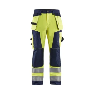 BLAKLADER 15681811 | Hi Vis craftsman trousers Hi Vis Reflective Work Trousers Men - Twill Fabric