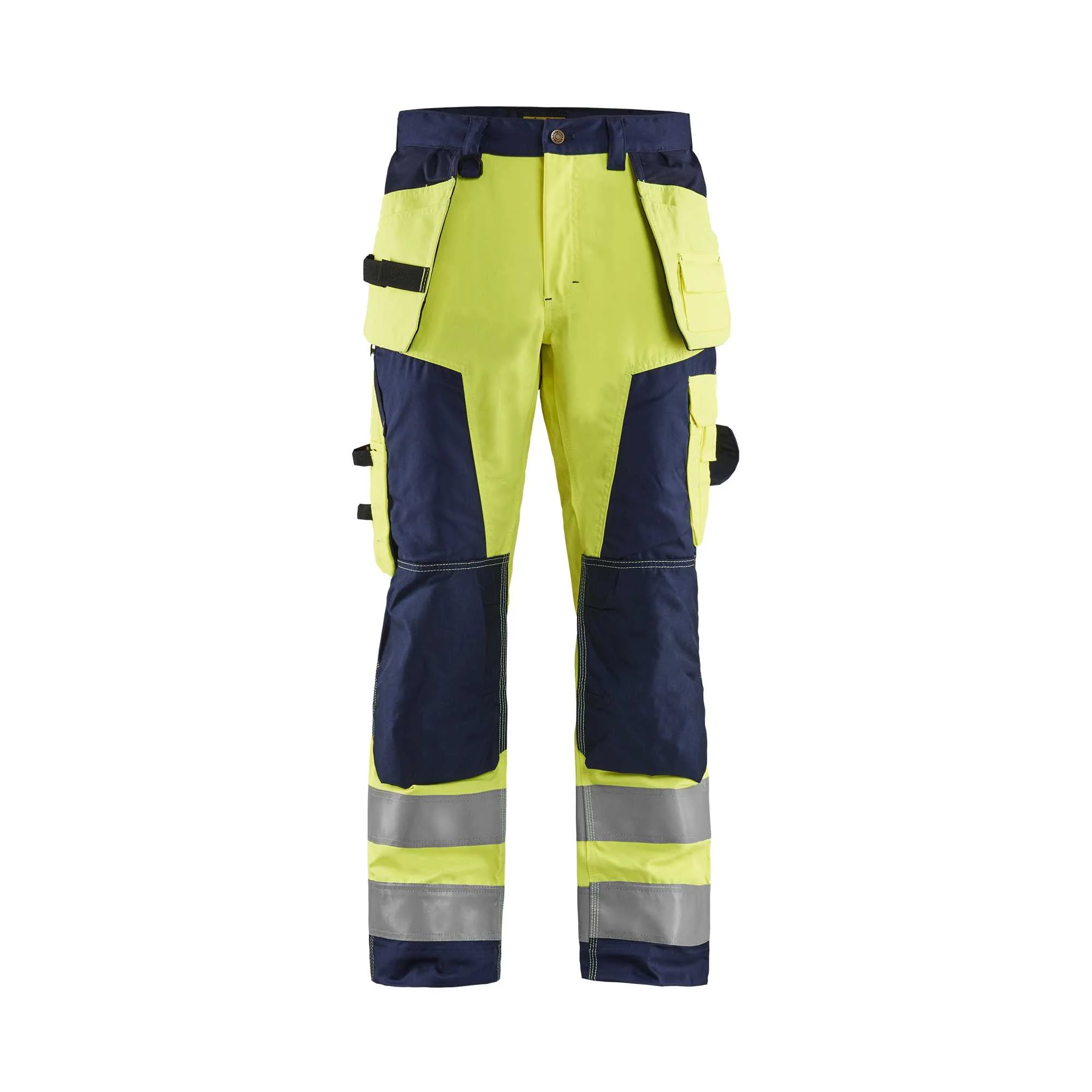 BLAKLADER 15681811 | Hi Vis craftsman trousers Hi Vis Reflective Work Trousers Men - Twill Fabric