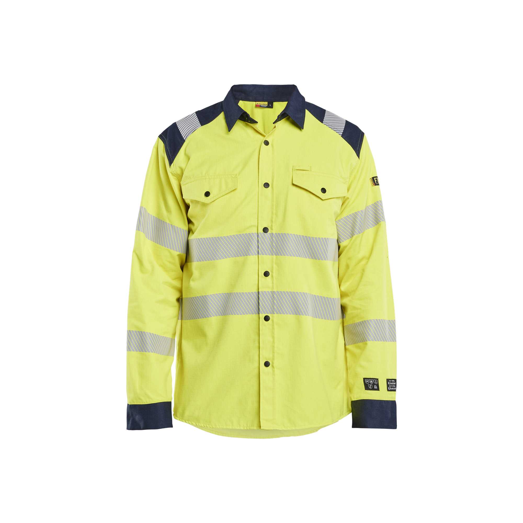 BLAKLADER 32391517 Multinorm shirt Hi Vis Reflective Long Sleeve Work Shirt MEN - Flame Retardant – Image 3