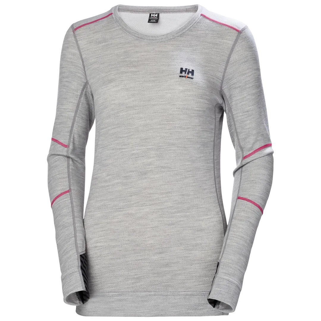 HELLY HANSEN W HH LIFA MERINO CREWNECK 75209 Long Sleeve Work T-Shirt WOMEN - Merino Wool Blend – Image 4