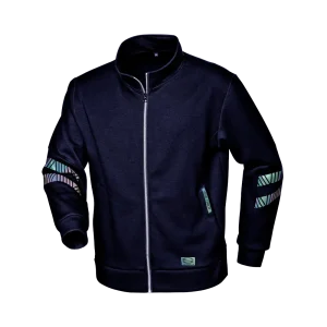 SIR SAFETY BADGER Hi Vis Reflective Zip Neck Work Sweatshirt MEN - Windproof Collar