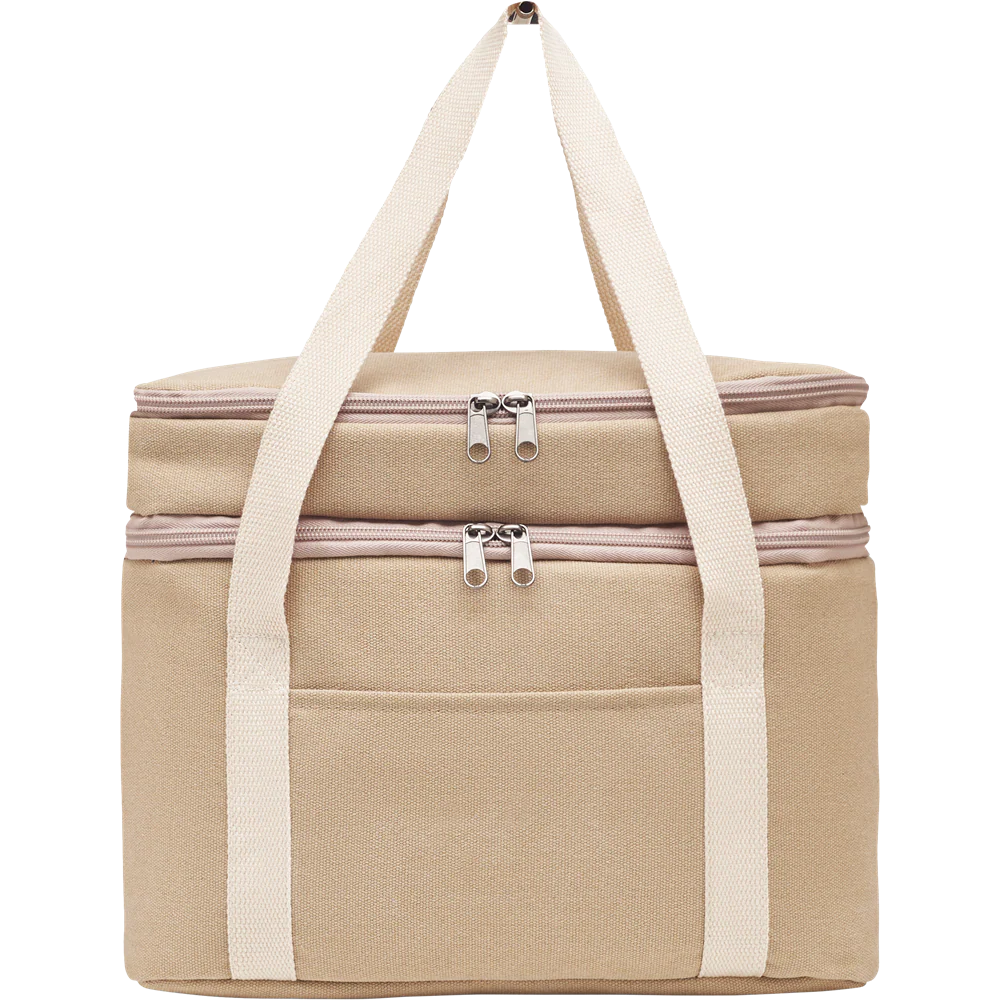 Cooler Bag with 2 Compartments in Canvas