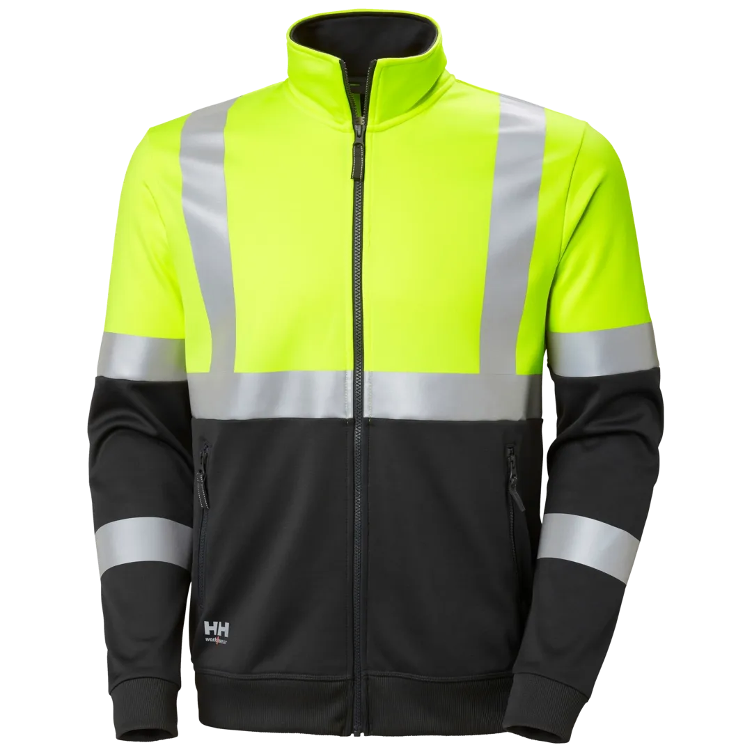 HELLY HANSEN ADDVIS ZIP SWEATSHIRT CLASS 1 79258 Hi Vis Reflective Work Sweatshirt MEN - Stretch – Image 6