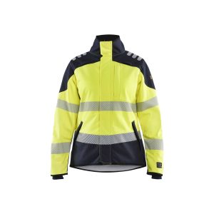 BLAKLADER 44481560 Women's Multinorm softshell Jacket Hi Vis Reflective Softshell Work Jacket WOMEN - Flame Resistant