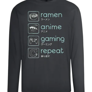 Ramen Anime Gaming Repeat Design - Comfort men's long sleeve t-shirt