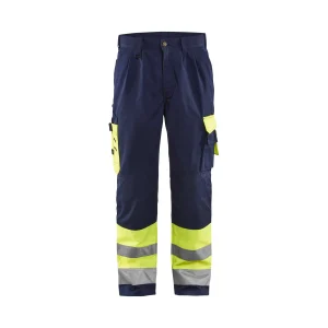 BLAKLADER 15841860 | Hi Vis Trousers Hi Vis Reflective Work Trousers Men - Twill Fabric