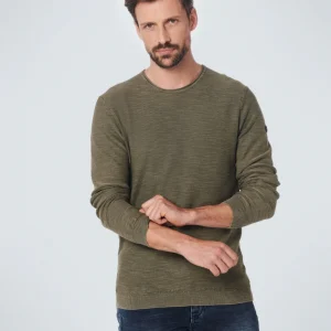 Pullover Crewneck Relief Garment Dyed + Stone Washed | Army