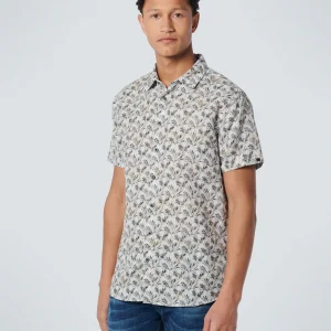 Chemise à manches courtes imprimée avec du coton en lin | Army