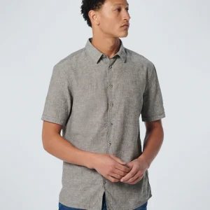 Chemise à manches courtes 2 Colour Melange With Linen | Army