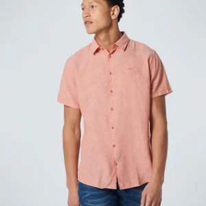Chemise à manches courtes 2 Colour Melange With Linen | Papaya