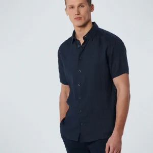 Chemise à manches courtes en lin solide | Night