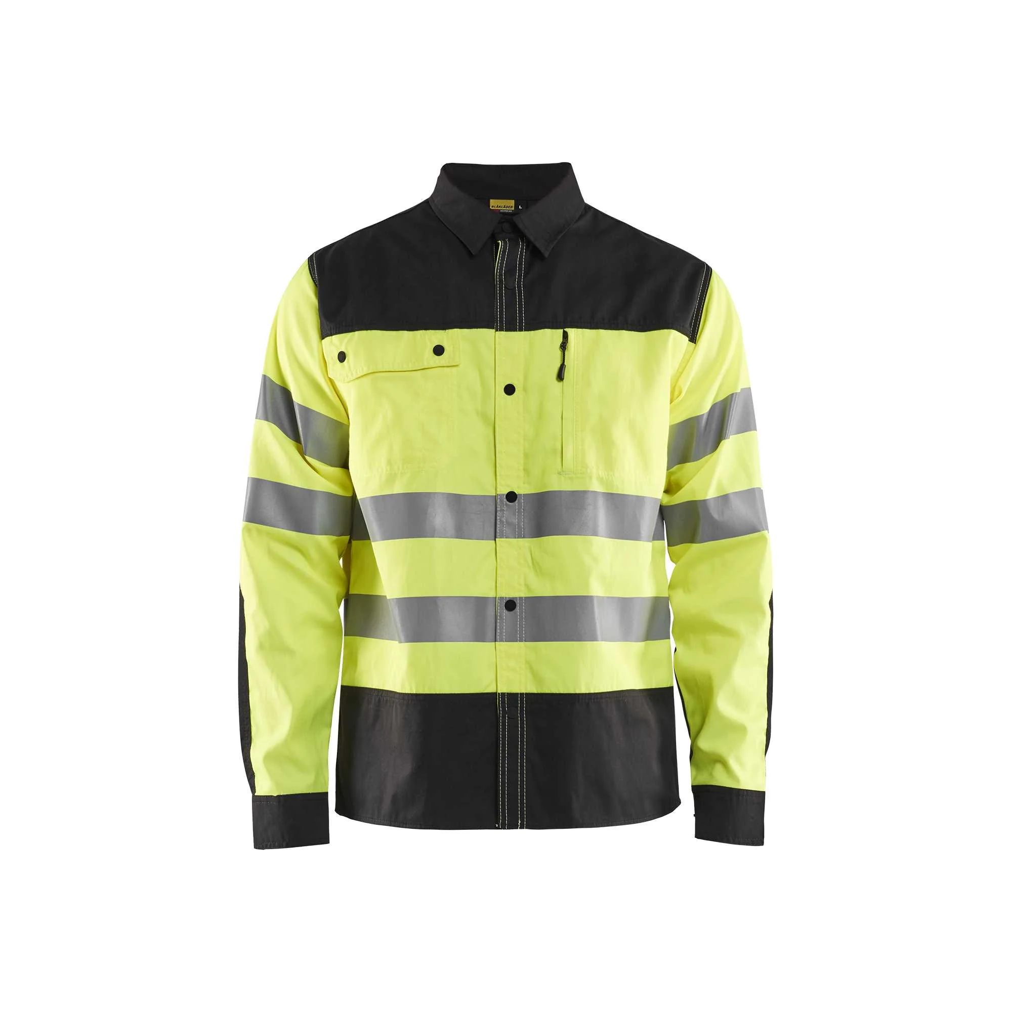 BLAKLADER 32551817 Hi Vis Shirt Hi Vis Reflective Long Sleeve Work Shirt MEN - 50% Cotton 50% Polyester – Image 6