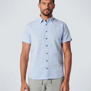 Chemise à manches courtes rayée | Washed Blue