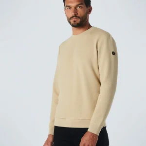 Pull Crewneck Double couche Jacquard Stretch | Stone