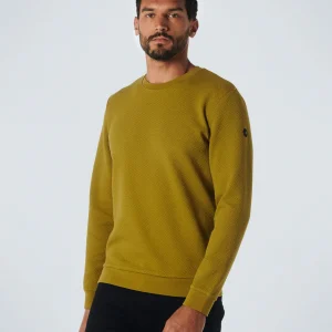 Pull Crewneck Double couche Jacquard Stretch | Olive