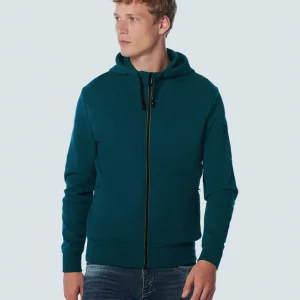 Pull à capuche avec fermeture à glissière double couche Jacquard Stretch | Ocean