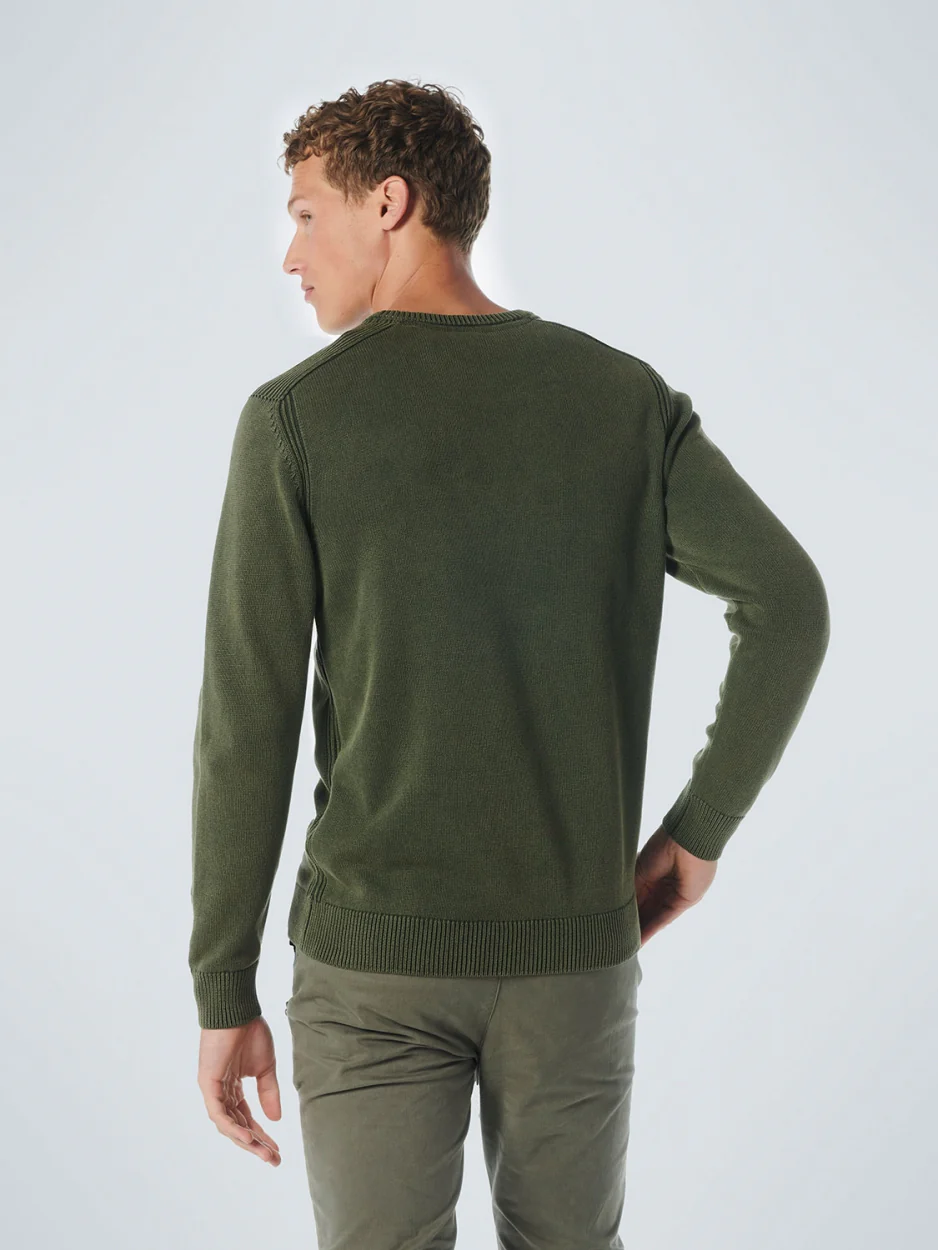 Pullover Crewneck Relief Garment Dyed + Stone Washed | Dark Green – Image 3