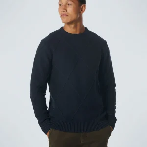 Pullover Crewneck Cable Jacquard With Wool | Night