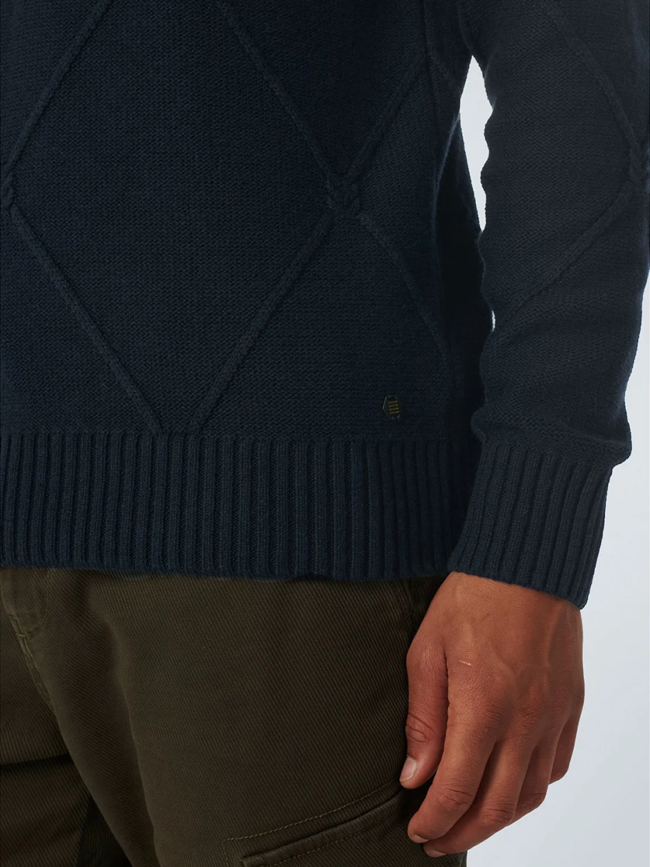 Pullover Crewneck Cable Jacquard With Wool | Night – Image 5
