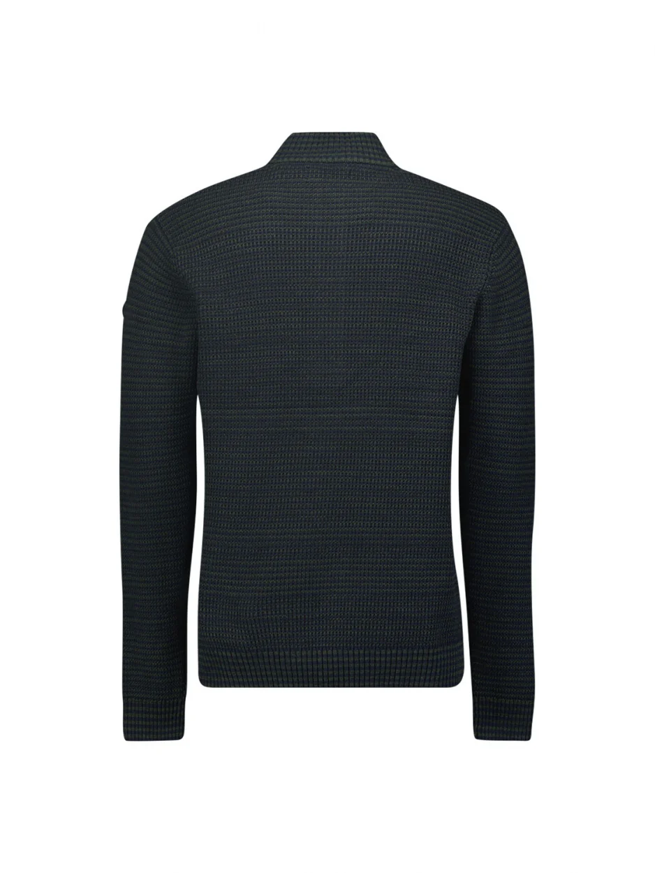 Pull Half Zipper + Button Multi Coloured Jacquard | Night – Image 8