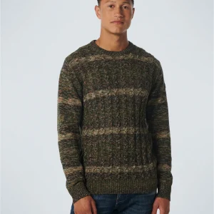 Pull Crewneck Cable Jacquard Degrade Colours | Caramel