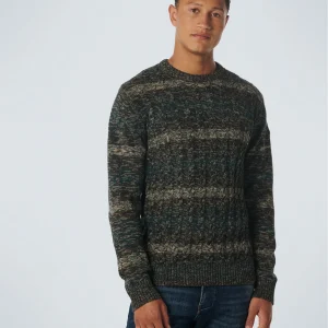 Pull Crewneck Cable Jacquard Degrade Colours | Ocean