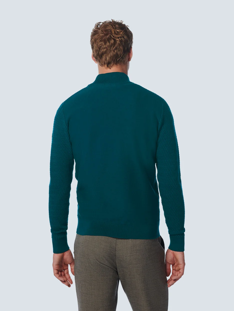 Cardigan solide Jacquard Mix | Ocean – Image 3