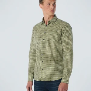 Chemise stretch imprimée Allover | Olive