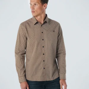 Chemise stretch imprimée Allover | Caramel