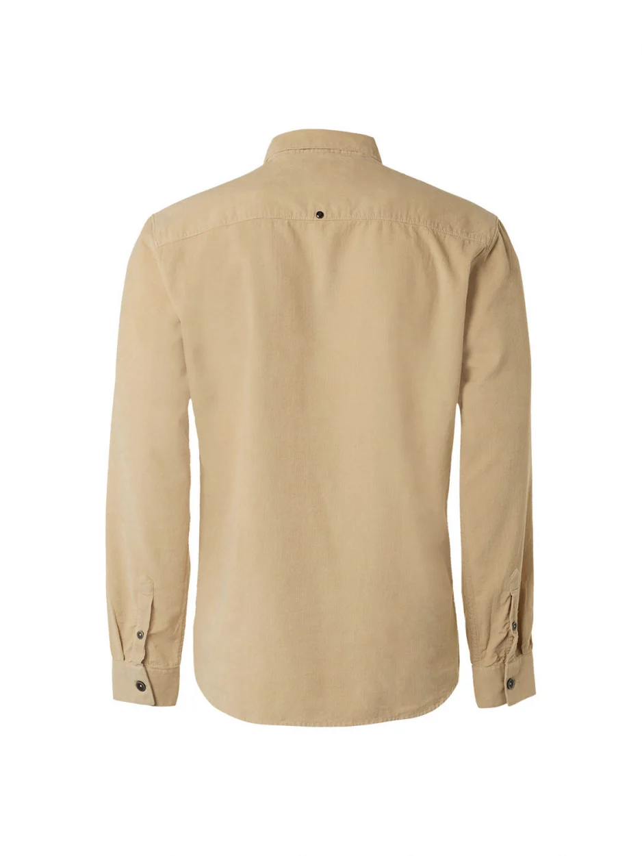 Chemise en velours côtelé solide | Stone – Image 7