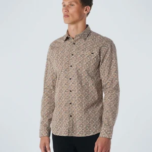 Chemise stretch imprimée Allover | Caramel