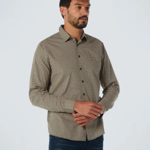 Chemise stretch imprimée Allover | Caramel