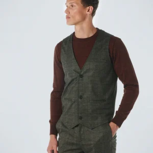 Gilet Jersey Stretch Check | Taupe