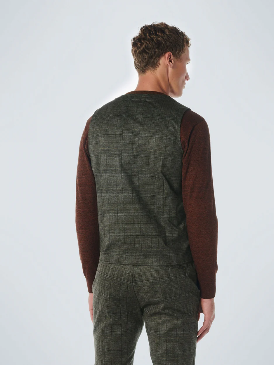 Gilet Jersey Stretch Check | Taupe – Image 3