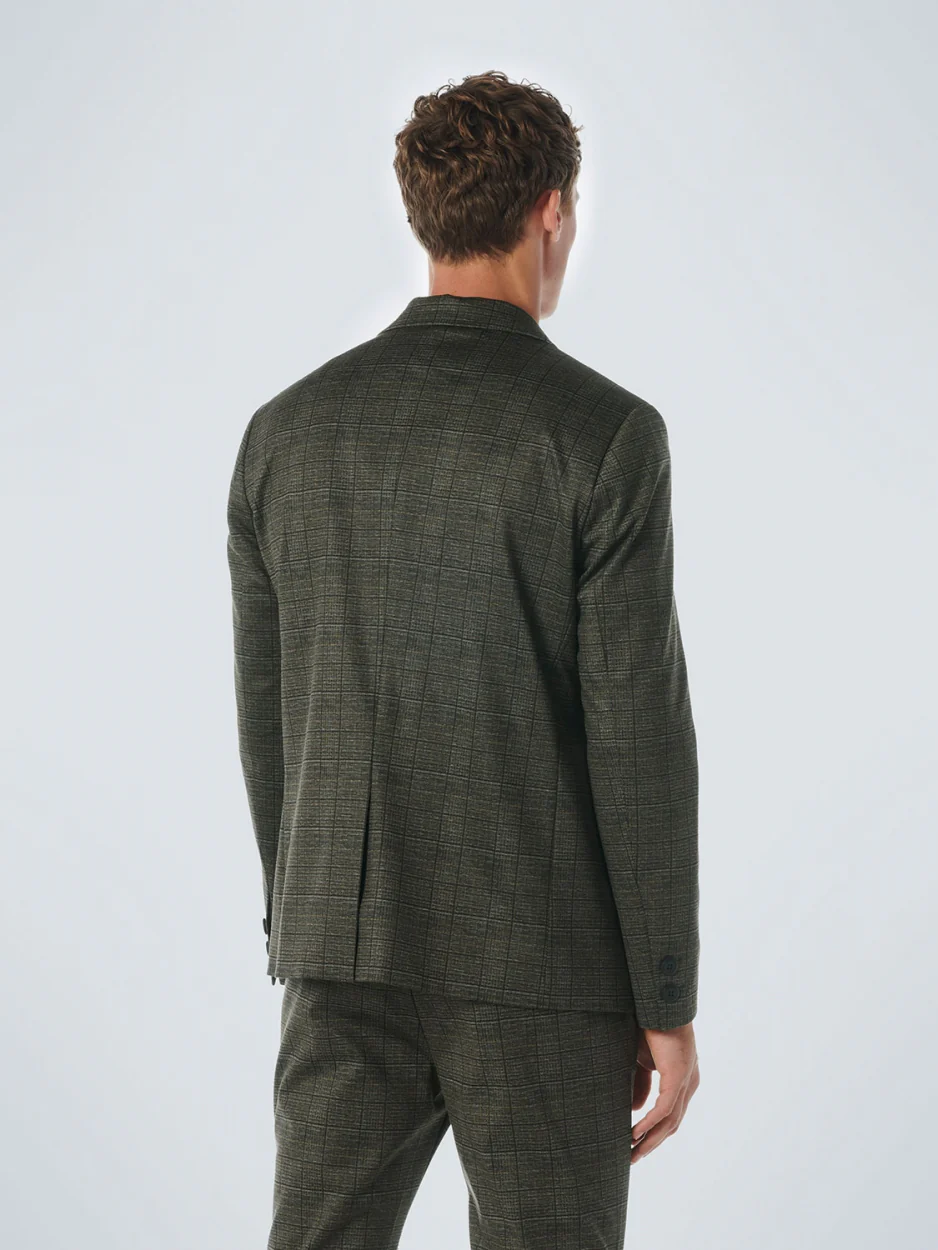 Blazer Jersey stretch à carreaux | Taupe – Image 3