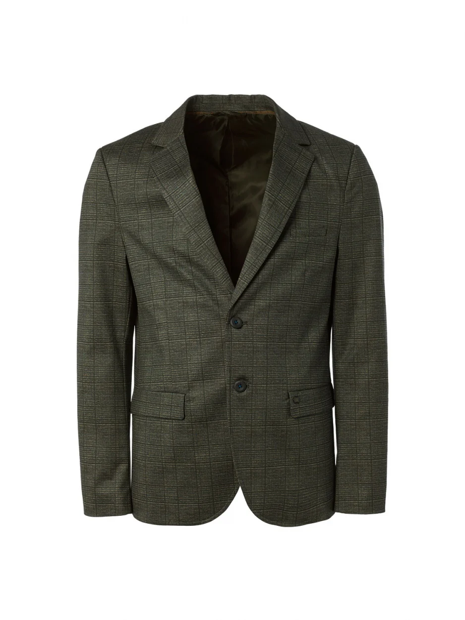 Blazer Jersey stretch à carreaux | Taupe – Image 6