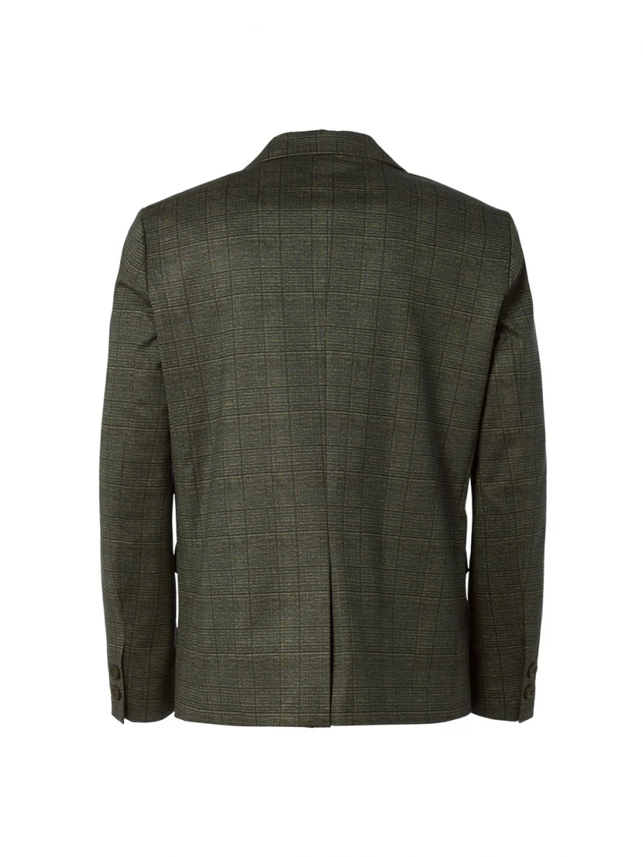 Blazer Jersey stretch à carreaux | Taupe – Image 7