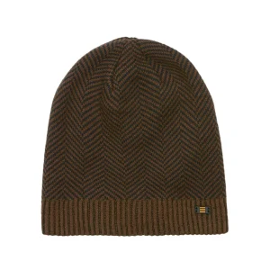Beenie Zig Zag Jacquard Knit | Brown