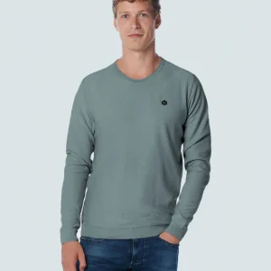 Pull Crewneck Jacquard avec couleur contrastée à l'intérieur | Steel