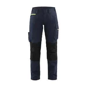 BLAKLADER 71951330 | Women's service trousers with stretch Hi Vis Reflective Work Trousers Women - Ripstop Fabric