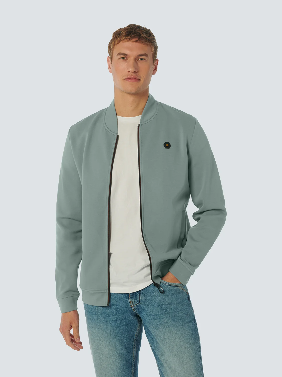 Chandail à fermeture éclair en piqué Bomber | Zinc