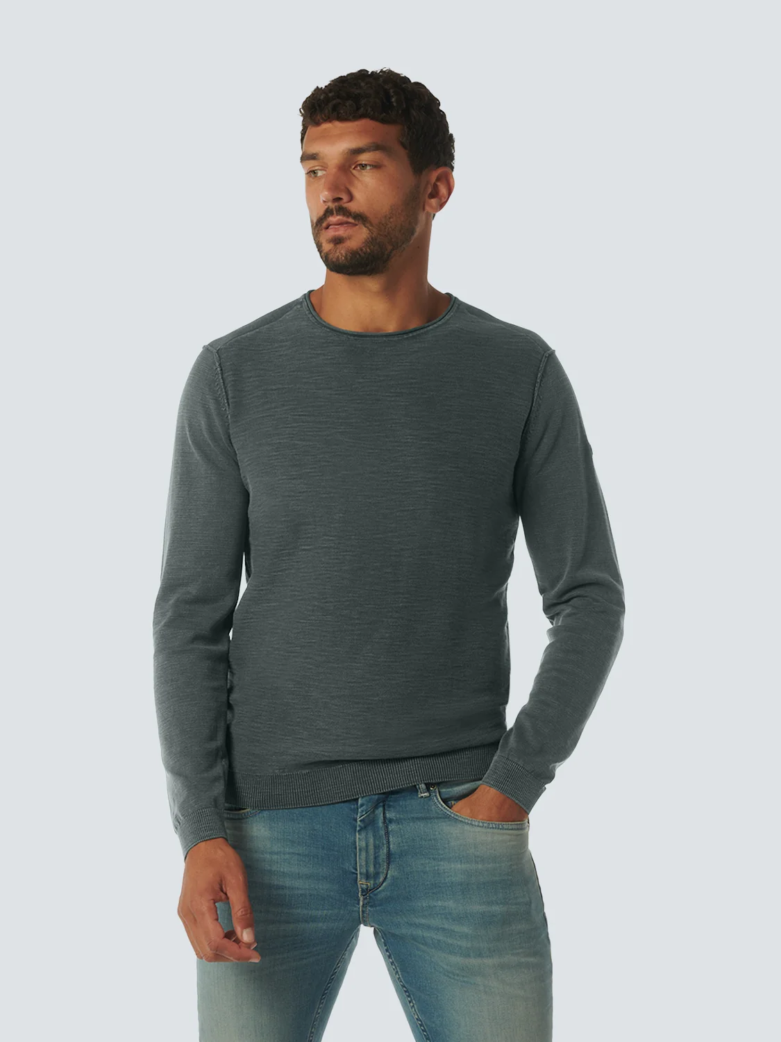 Pullover Crewneck Garment Dyed + Stone Washed | Dark Steel – Image 2