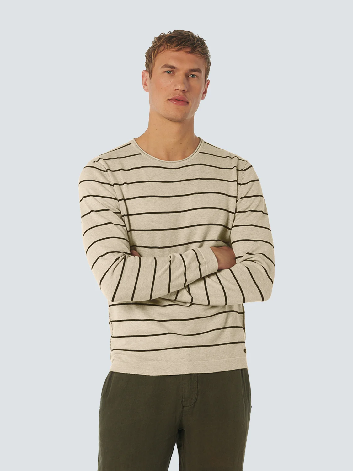 Pullover Crewneck Stripe | Cream – Image 2
