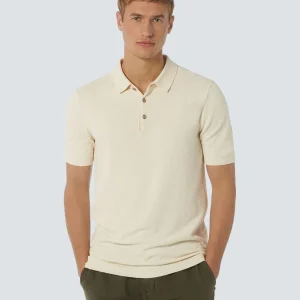 Pull-over à manches courtes Polo Solid Relief Knit | Cream