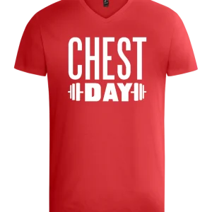Chest Day Design - Basic men's v-neck t-shirt